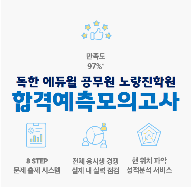  노량진공무원학원 : 만족도 97%! 제2회 합격 예측 모의고사 지금 접수중!
