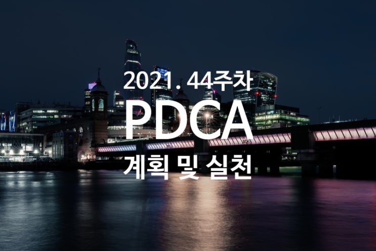  2021년 계획과 실천 44주차 점검