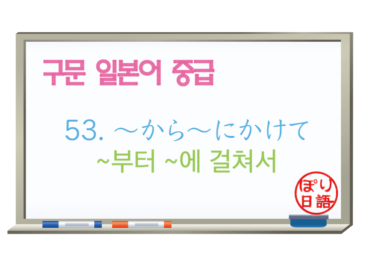  [중급 일본어] 53. 〜から〜にかけて ~부터 ~에 걸쳐서