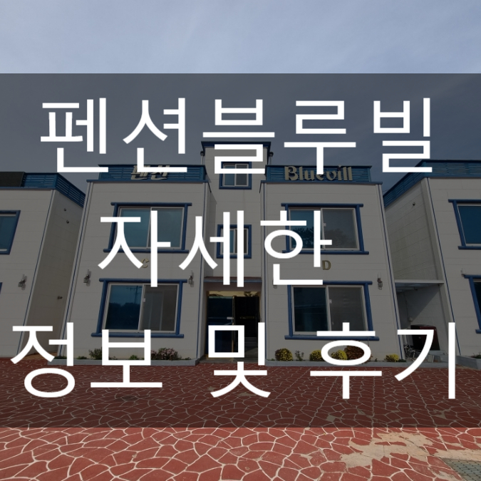  안면도가족펜션 꽃지해수욕장펜션 힐링여행 블루빌 후기