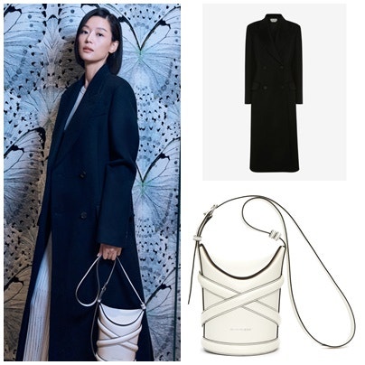 전지현 가방&백&코트 패션 :: Alexander McQueen 알렉산더 맥퀸 커브백! 롯백 에비뉴엘 월드타워점 ....