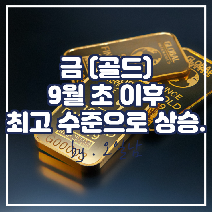  금(골드) 미국 달러 약세에 힘입어 9월 초 이후 최고 수준으로 상승.