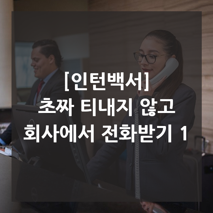  [인턴백서] 초짜 티내지 않고 회사에서 전화받기 1