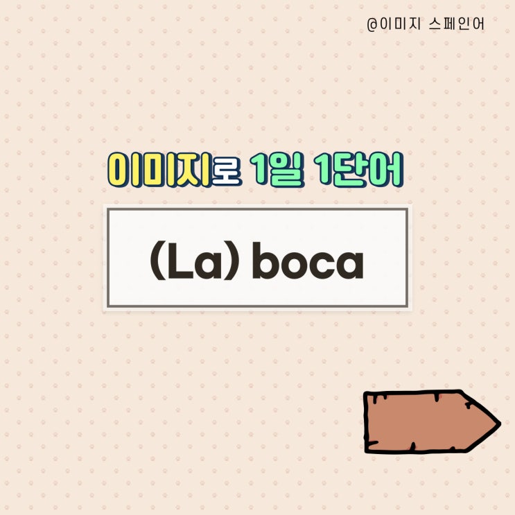 [이미지로 스페인어 기초단어 정복하기] La boca