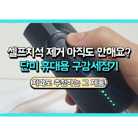 단미구강세정기로 셀프치석제거했어요. 치과의사도 인정한 그 제품!