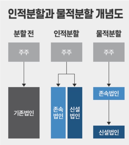 물적분할 vs 인적분할 - 무엇이 문제인가? 물적분할 vs 인적분할 - 무엇이 문제인가?