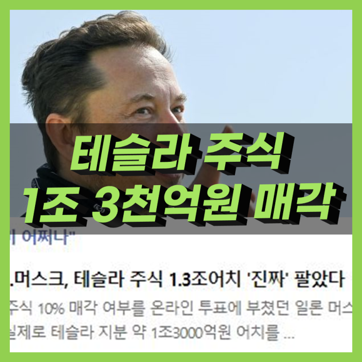 일론 머스크 테슬라 주식 1조 3천억원 매각, 전기픽업트럭 리비안 상장