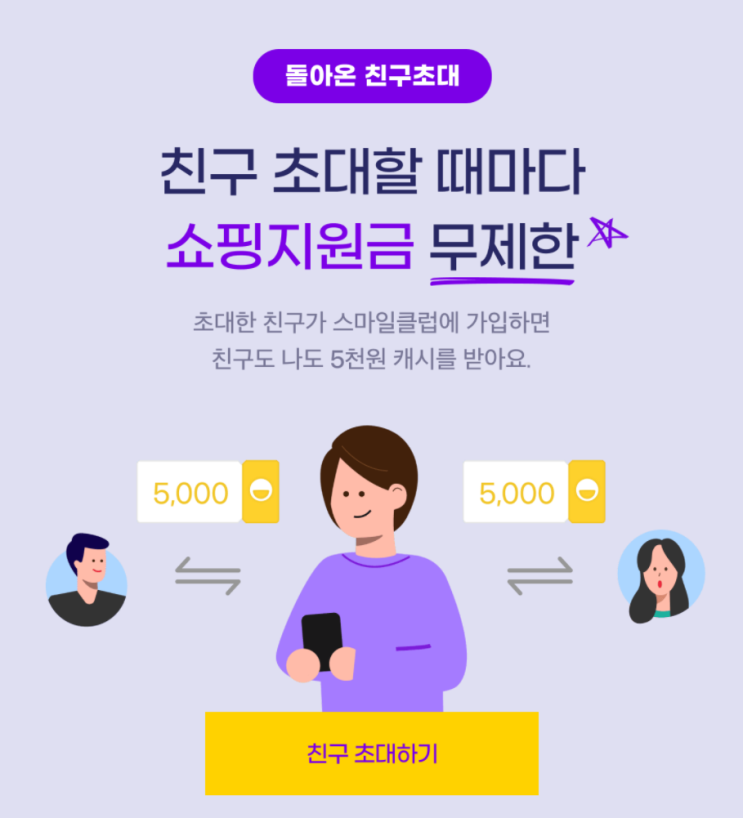  G마켓, 옥션 빅스마일데이 : 스마일클럽 친구초대(~11/12)