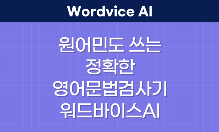  원어민도 쓰는 정확한 영어 문법 검사기 워드바이스AI
