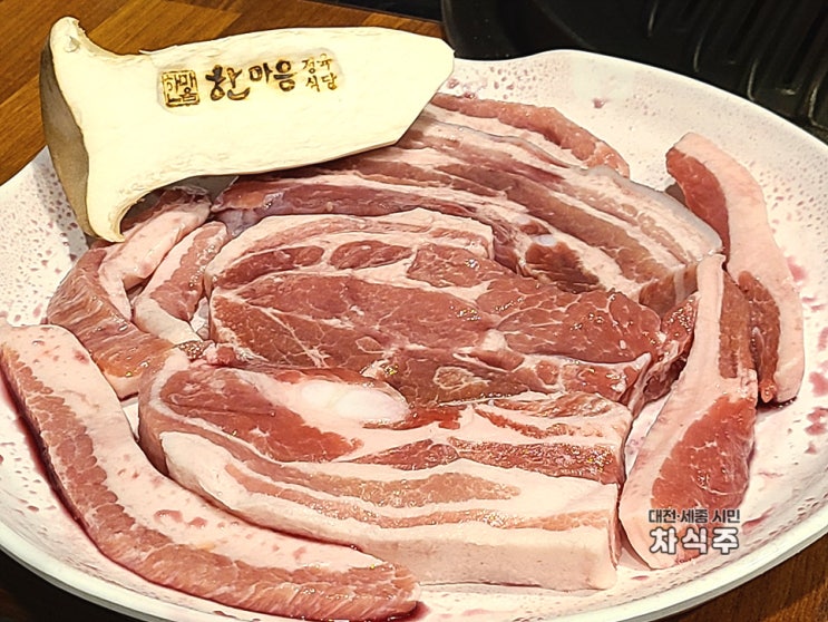 대전 중리동 맛집 한마음정육식당 숙성 생고기 돼지한판 후기