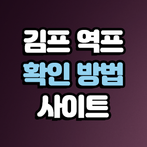  김프 역프 확인하는 법