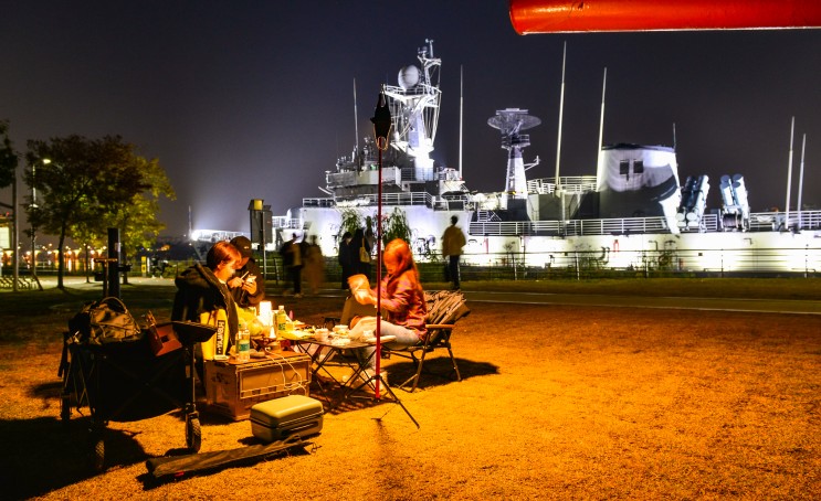 서울 주말 갈만한곳, 야경이 아름다운 망원한강공원 캠프닉 후 스텔스 차박 ( 그늘막 텐트 사용 가능 )