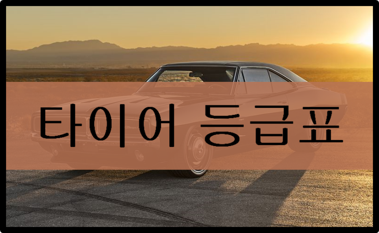  타이어 등급 이미지로 바로보기