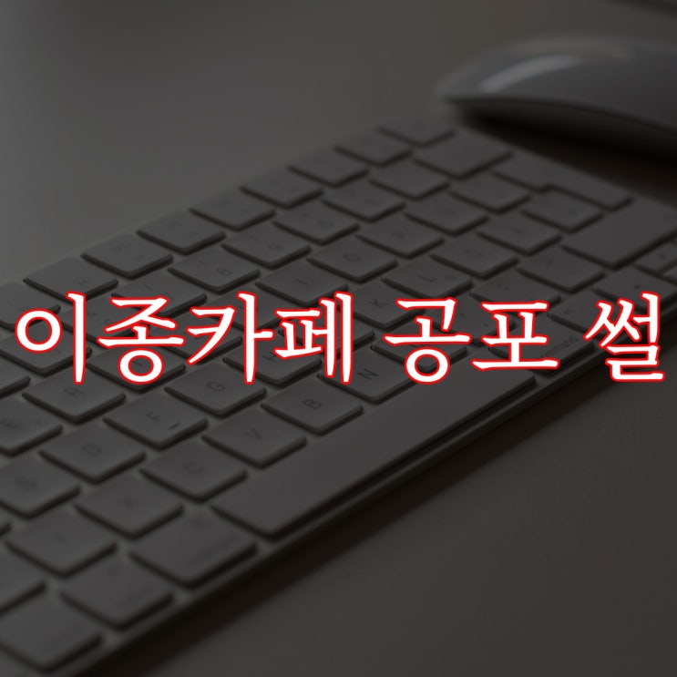  이종 카페에 올라온 공포 실화 썰