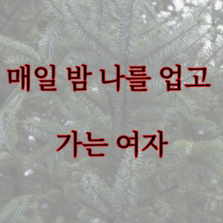  매일 밤 나를 업고 가는 여자 (무서운 이야기)