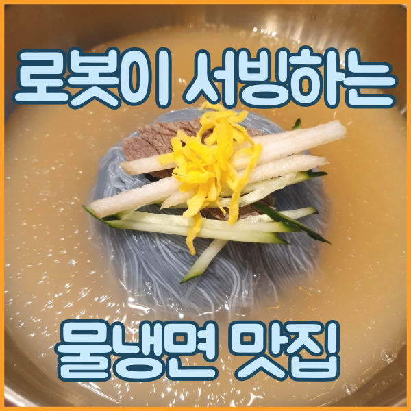 부산 남구 로봇이 서빙 하는 식당 물냉면 육면정 맛집 후기