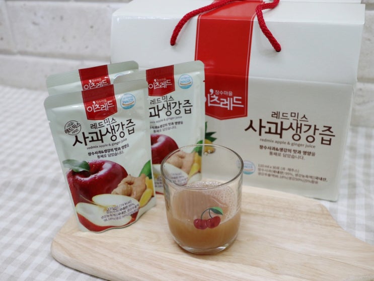  건강즙 이츠레드 장수사과생강즙 달콤하고 맛있어요