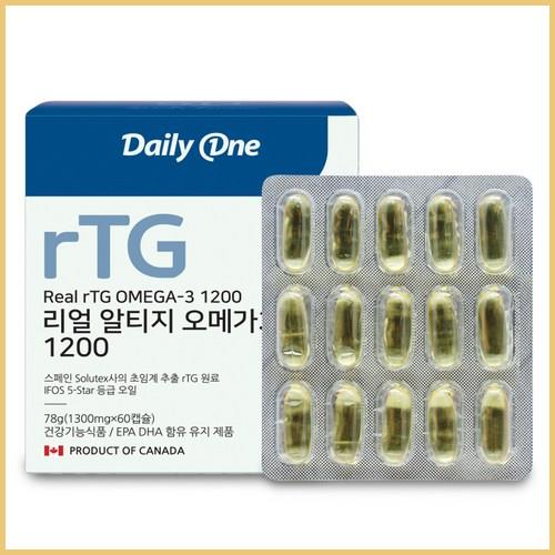  데일리원 리얼 알티지 오메가3 60캡슐 좋네요!
