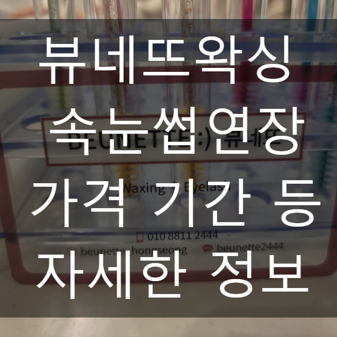  홍성속눈썹연장추천 뷰네뜨왁싱 가격 기간 후기