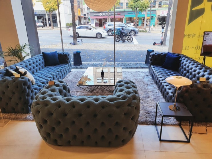 고급 패브릭 소파 시글로소파 강남 논현가구거리 쇼룸 체험 후기