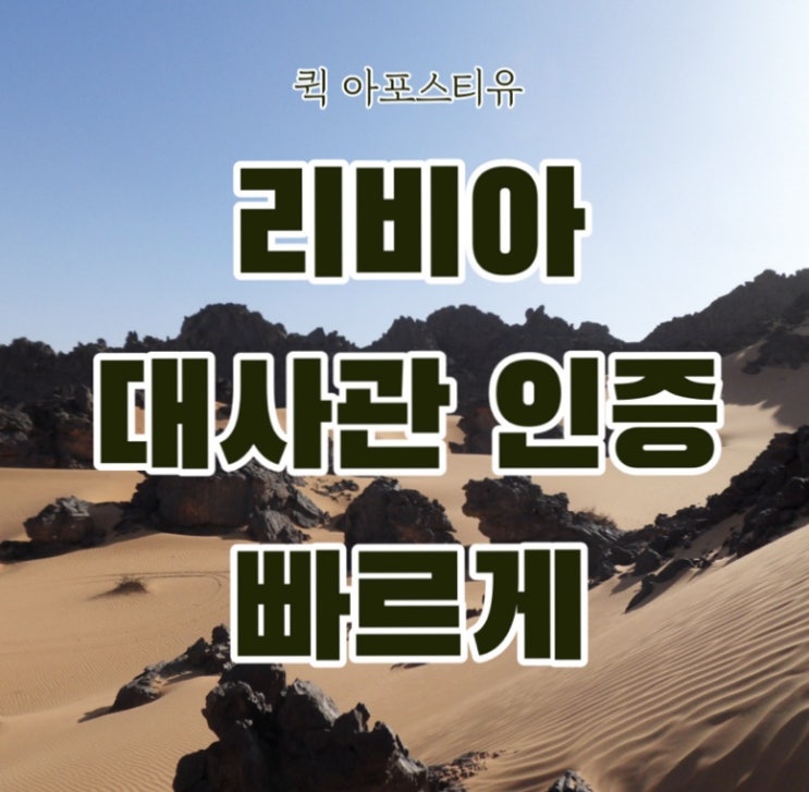  리비아 서류 모바일 신청으로 간단하게