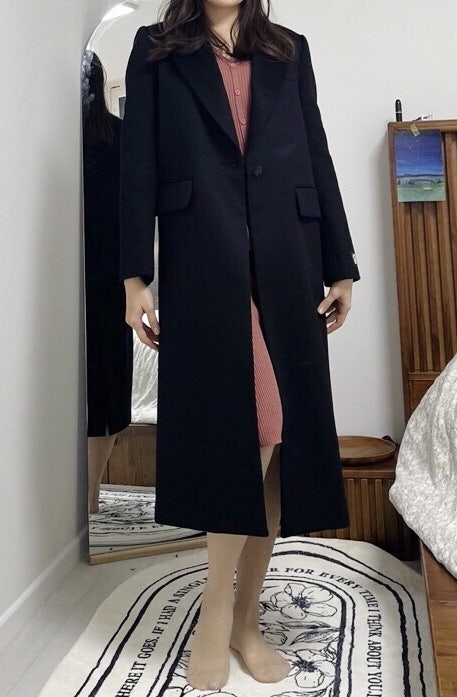 모조에스핀 캐시미어 100코트 구매후기(블랙코트/착샷)
