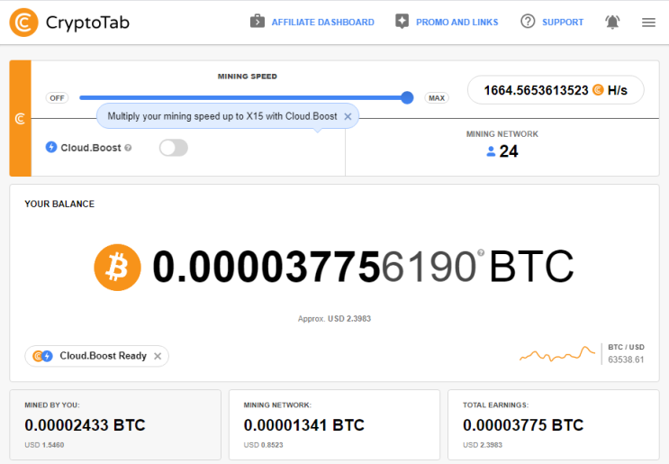 누가 쉽게 채굴하는 크립토탭(CryptoTab)을 통한 비트코인 채굴 현황(2021.11.13) 누가 쉽게 채굴하는 크립토탭(CryptoTab)을 통한 비트코인 채굴 현황(2021.11.13)