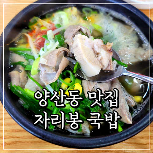 양산동 맛집 '자리봉 국밥' 내 기준 광주 넘버원 국밥집