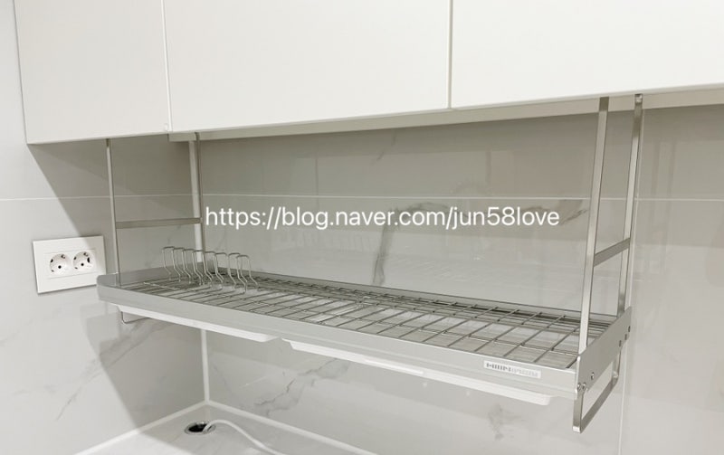 내 돈 내산 한샘 식기건조대 800 설치(한샘 식기건조대 부착형)