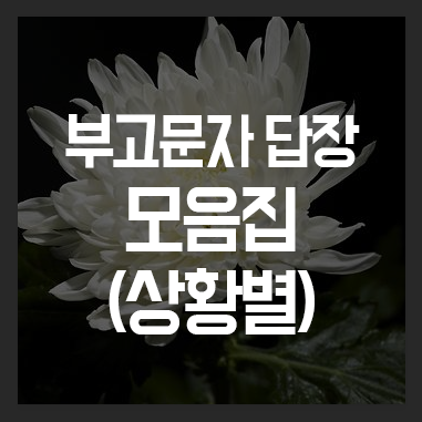 부고문자 답장, 장례식장 갔을때/안갔을때