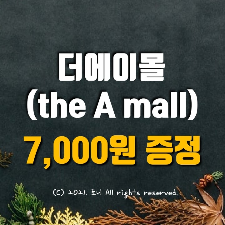 (11월) 오늘 더에이몰 데이, 7,000원 증정 이벤트 (가입 즉시 지급), 무료배송, 50% 할쿠, 앱테크 추천