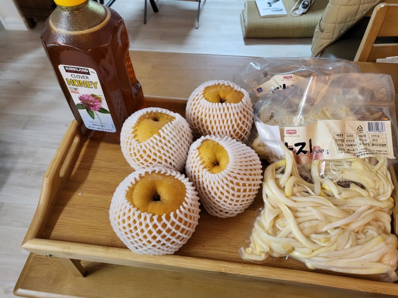 [레시피] 추워지는 날 목감기 예방 배도라지청 만들기