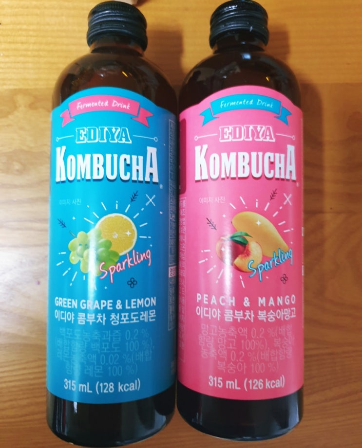 EDIYA_KombuchA > 이디야 콤부차 청포도레몬 & 복숭아망고