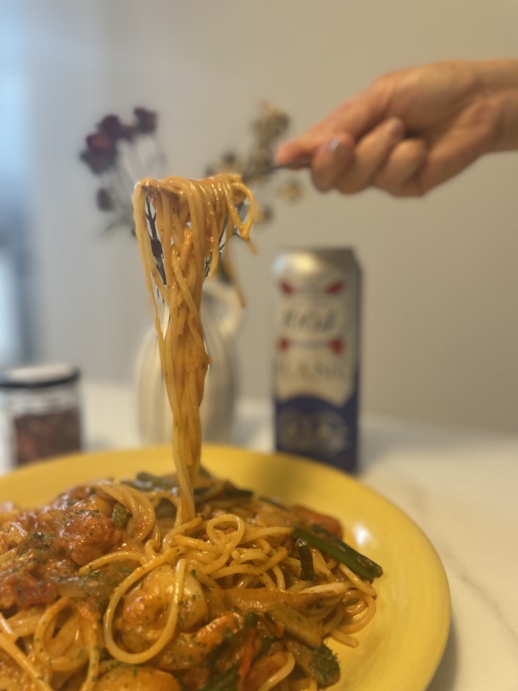  쉬림프 로제 파스타 파우즈 밀키트로!
