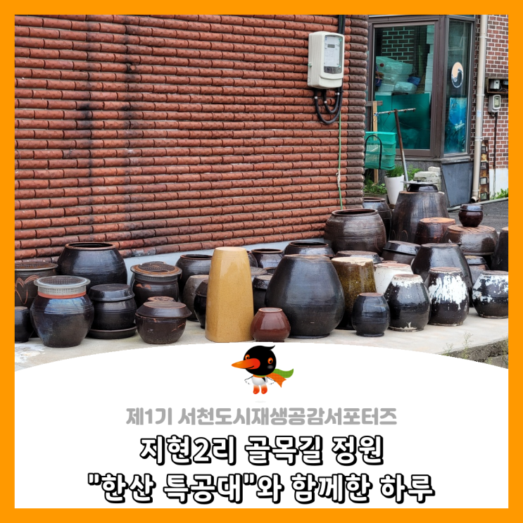  [서천군도시재생공감서포터즈단] 지현2리 골목길 정원 "한산 특공대"와 함께한 하루