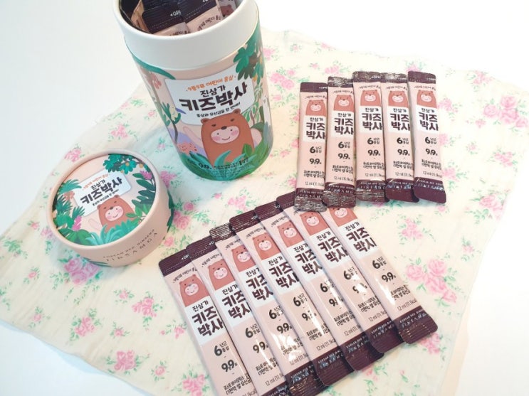  맛난 어린이홍삼 아기홍삼 진삼가 키즈박사 먹였어요