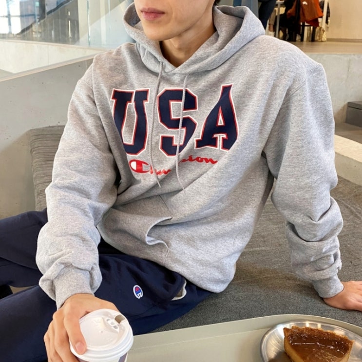  미국 챔피온 USA 후리스 플리스 기모 후드티 L 사이즈