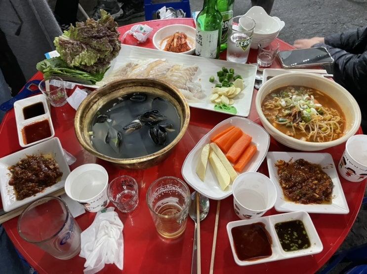  청솔카센타에서 포차 감성으로 회랑 술 한잔!