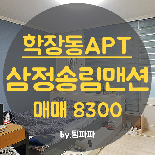  사상아파트 학장동 삼정송림맨션아파트 17평 매매 올수리