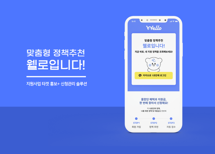  [고객사 소식]모르면 손해인 정책 추천 알림서비스, 웰로(WELLO)