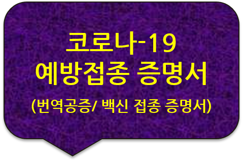 프랑스, 스페인 등 유럽 여행을 위한 '백신 접종 증명서' 및 '코로나-19 예방접종 증명서' 번역공증(인증)