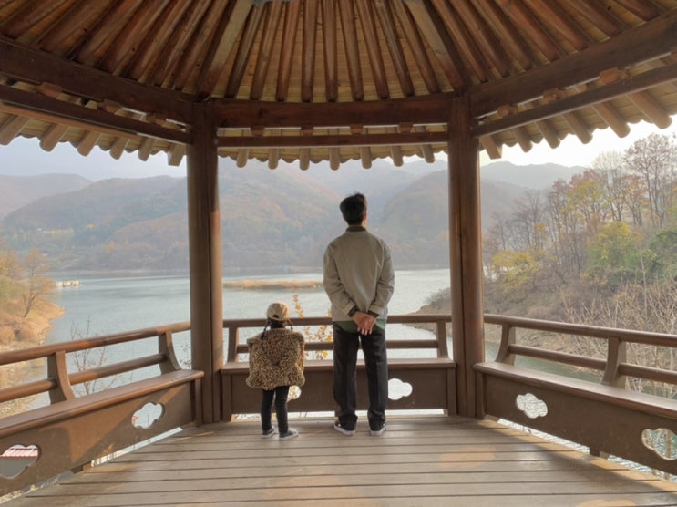  충주호 아이와 함께 가을 피크닉