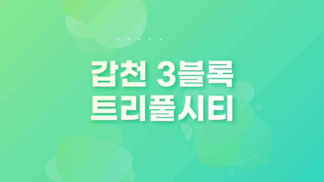 갑천 3블록 트리풀시티 입주 중입니다(feat. 분양가)