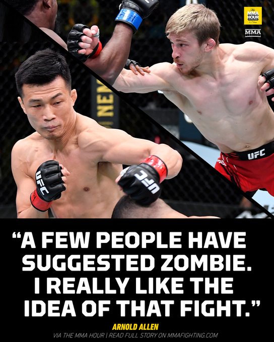 UFC 페더급 6위 아놀드 앨런: 코리안 좀비 정찬성과 싸우고 싶어 등 MMA 뉴스 UFC 페더급 6위 아놀드 앨런: 코리안 좀비 정찬성과 싸우고 싶어 등 MMA 뉴스