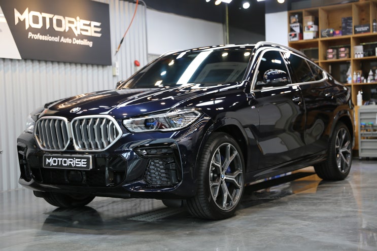  동탄 신차 썬팅-BMW X6 글라스틴트 레이니블루 썬팅 시공 후기