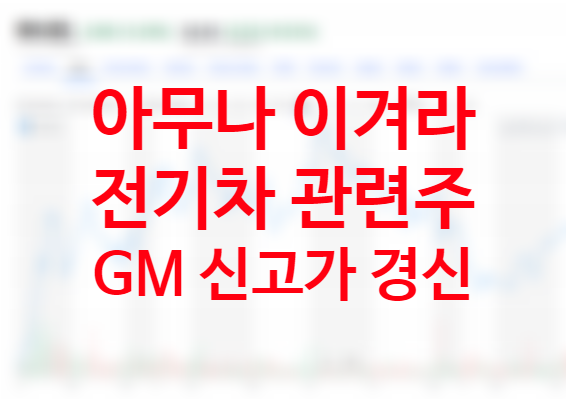 티커 GM 지엠 주가전망 신고가 경신, 픽업트럭 전기차 관련주 루시드-리비안-테슬라 투심 변화