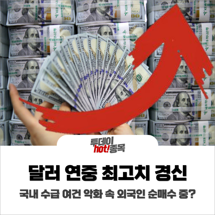  [오전장 특징주] 달러 초강세, 국내 수급 여건 악화 속 외국인 순매수 전환종목?