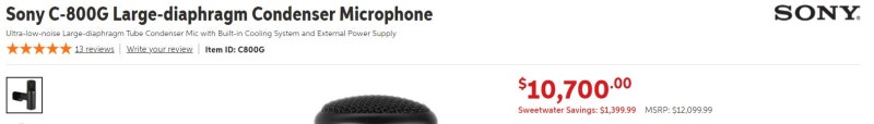 세계 최고급 마이크 Sony C800G 복각 마이크 Warm audio WA8000 입고 소식! 전설의 마이크 소니 C-800G ....