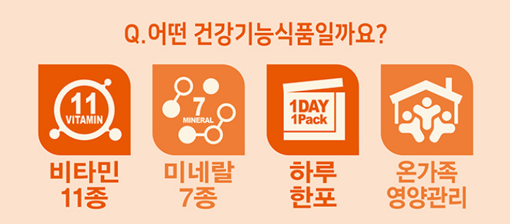  하루 한 번 18가지 영양성분 구스 데일리팩 비타민 미네랄