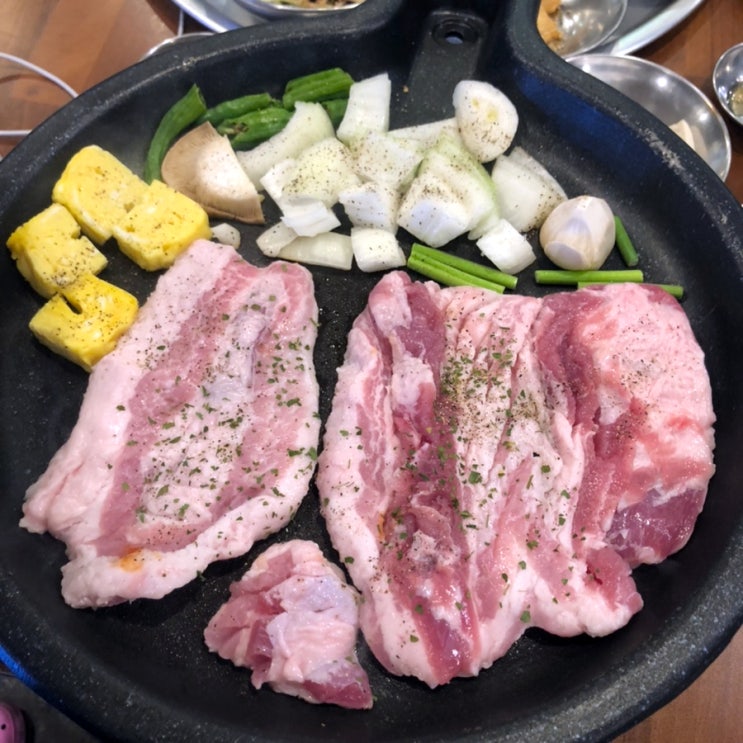 송도 고기 맛집 인천대교집 돼지생갈비 삼겹살 맛있어요